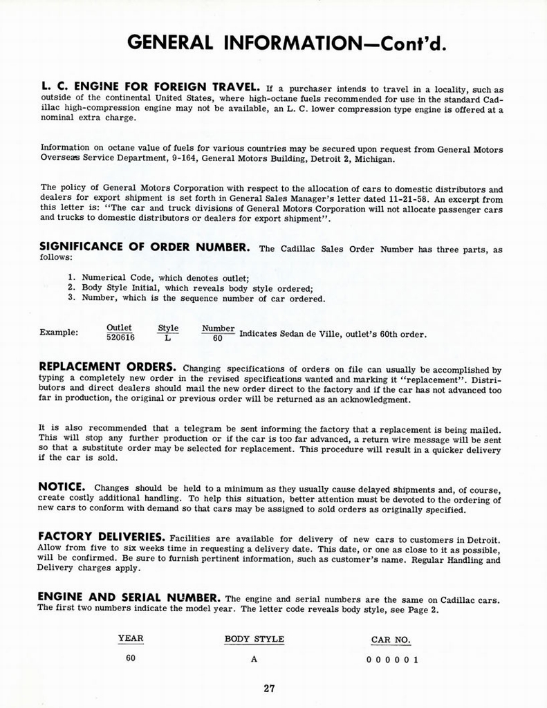 1960 Cadillac Optional Specifications Manual Page 49